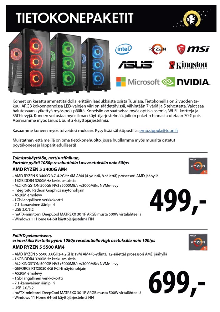 Tuuri Tuuri tarjouslehti